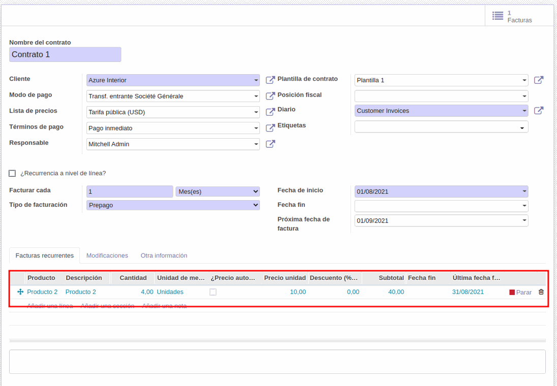 Odoo • Una imagen con una leyenda