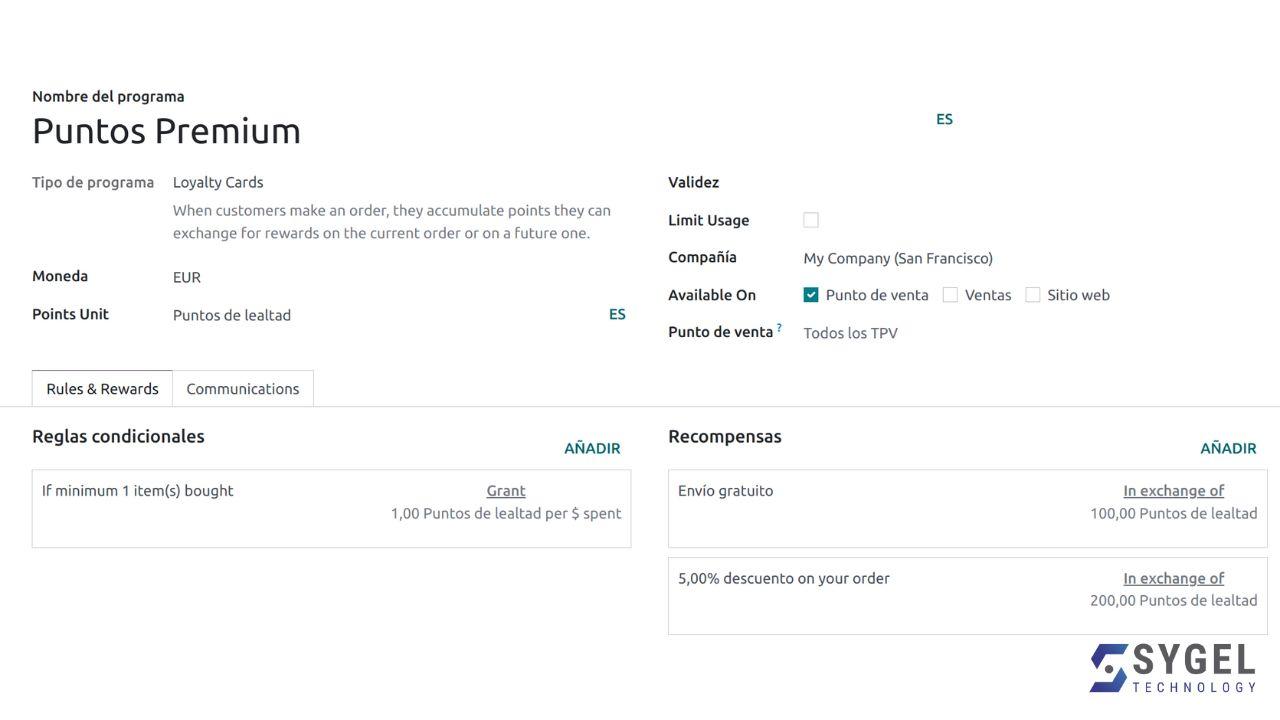 Configuración de un Programa de Puntos en Odoo Características Generales de Un programa de Lealtad en Odoo
