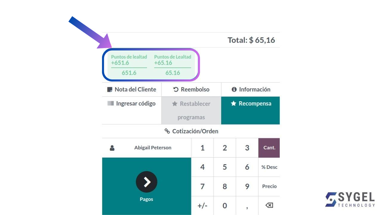 Acumulación de Puntos de Cliente Acumulación de Puntos de Cliente en Programa de Puntos de Odoo