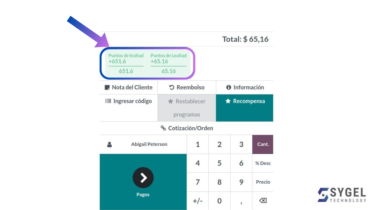 Acumulación de Puntos de Cliente en Programa de Puntos de Odoo