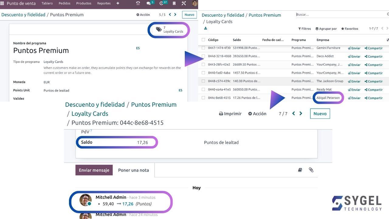 Revisión de Historial del Cliente Revisión de Historial de Puntos en Odoo