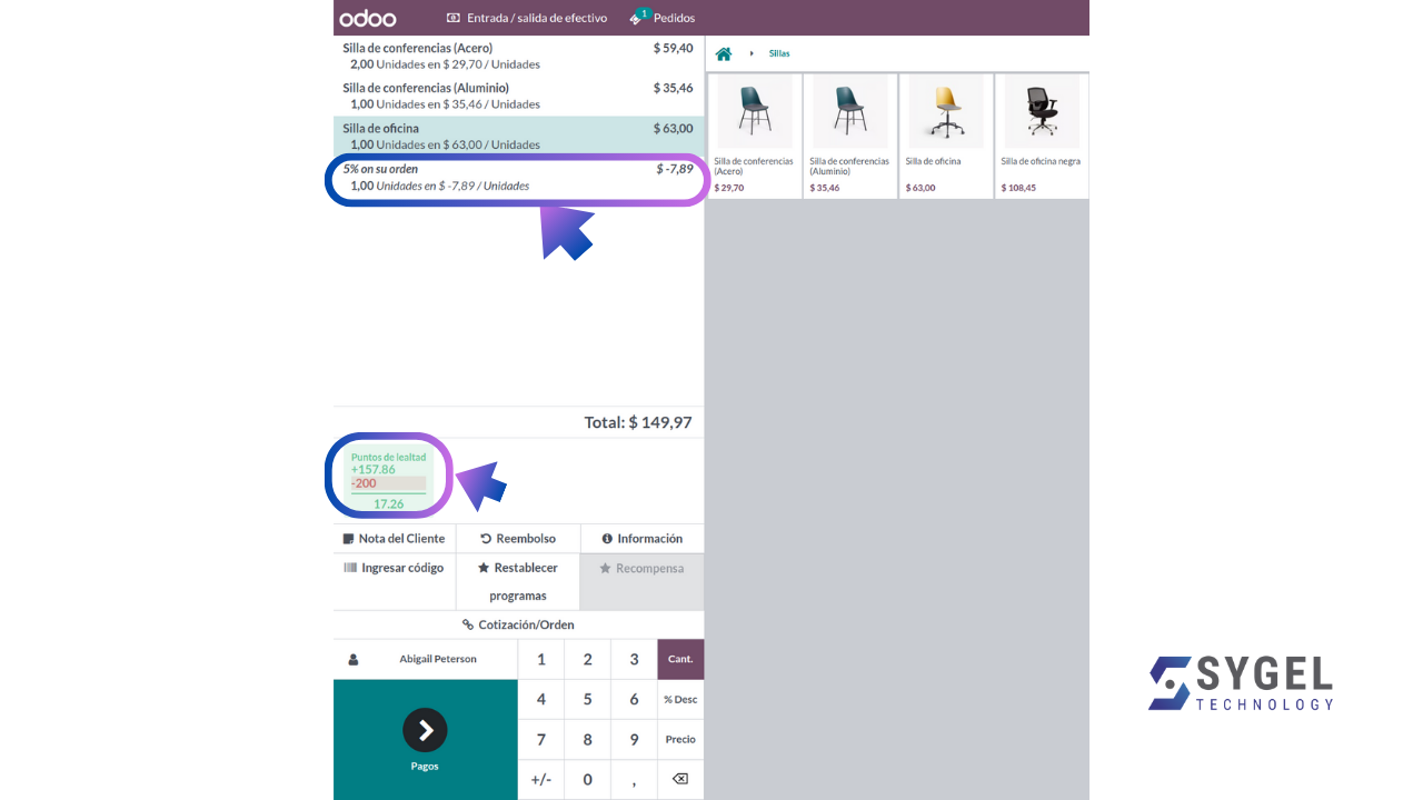 Canjeo de Puntos de Cliente Canjeo de Puntos en Programa de Lealtad en Odoo
