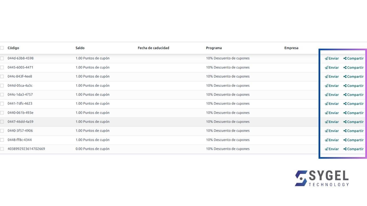 Difusión de cupones generados en Odoo